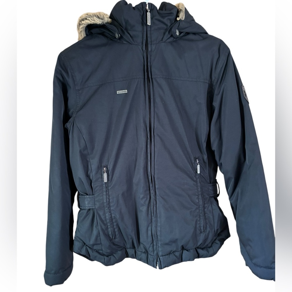 Vintage Columbia XCO Women’s Down Retro Ski Jacket Navy Blue Size Small